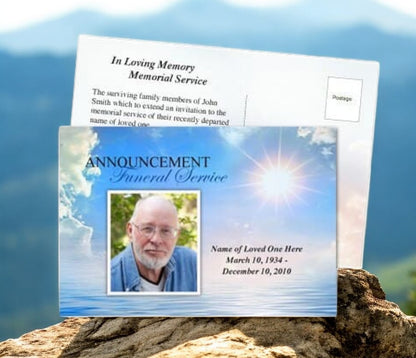 Starlight Funeral Announcement Template
