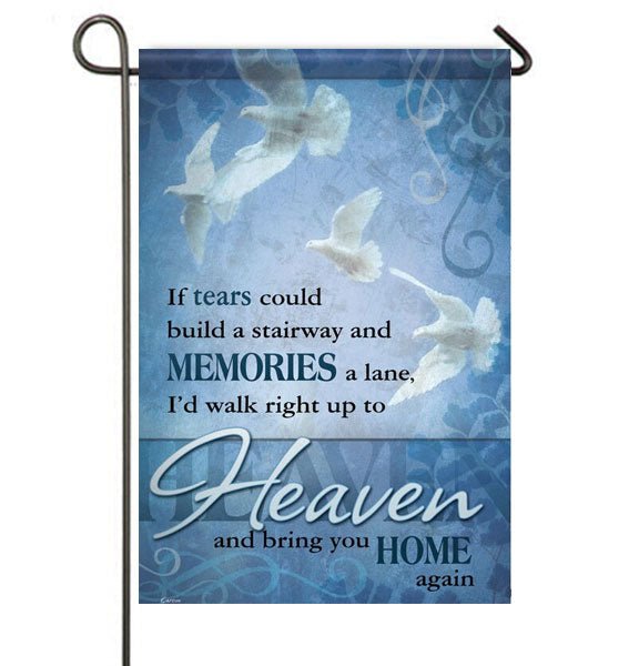 If Tears Garden or Cemetery Flag - Funeral Program - Site Funeral Programs & Templates