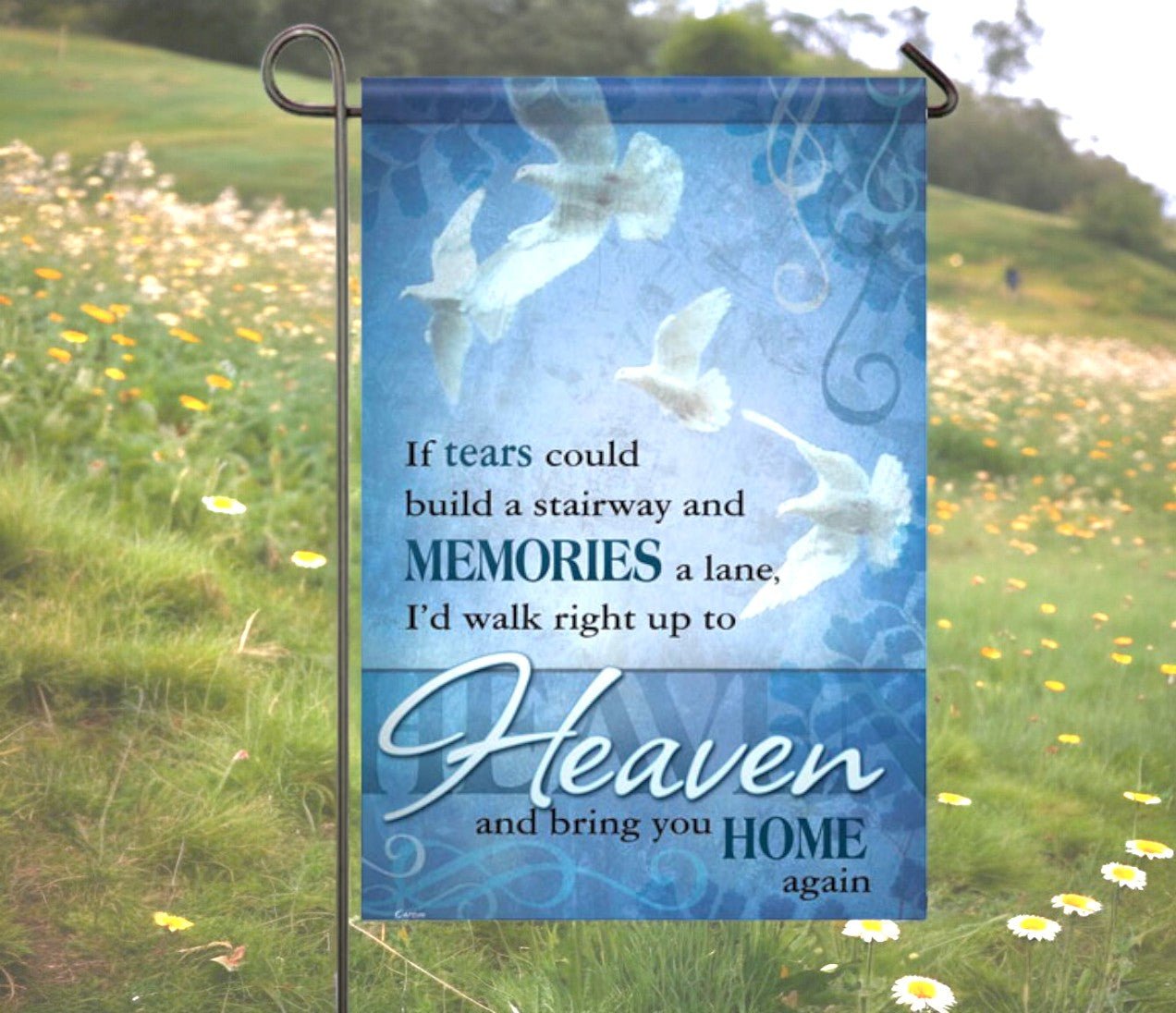 If Tears Garden or Cemetery Flag - Funeral Program - Site Funeral Programs & Templates