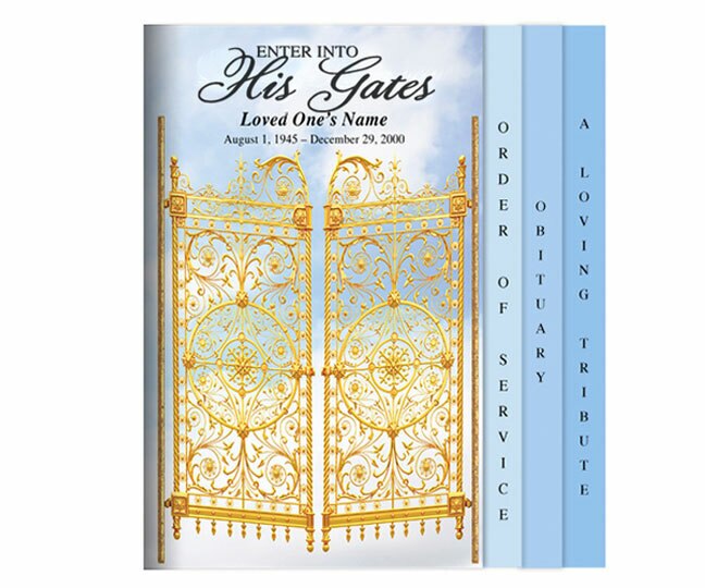 Gates 8-Sided Graduated Funeral Program Template
