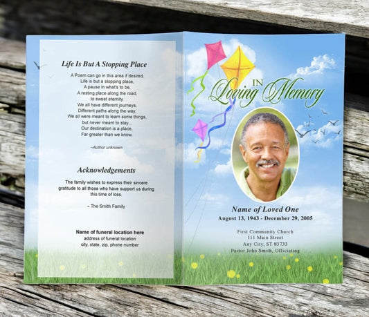 Summer Funeral Program Template