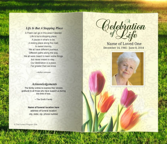 Sunny Funeral Program Template