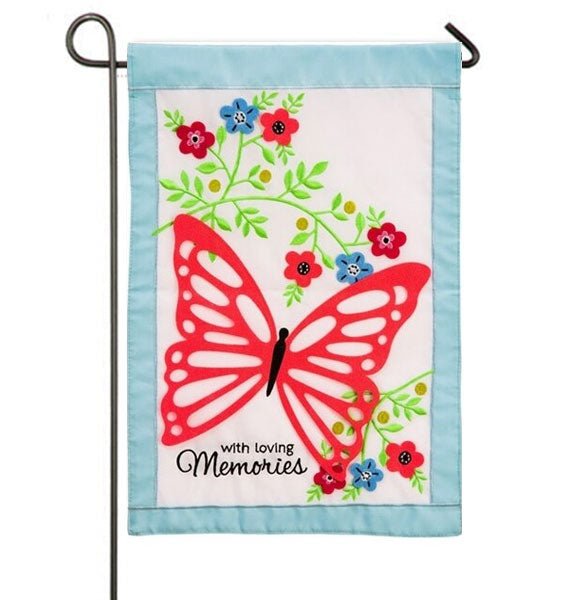 In Loving Memories Appliqué Memorial Garden Flag - Funeral Program - Site Funeral Programs & Templates