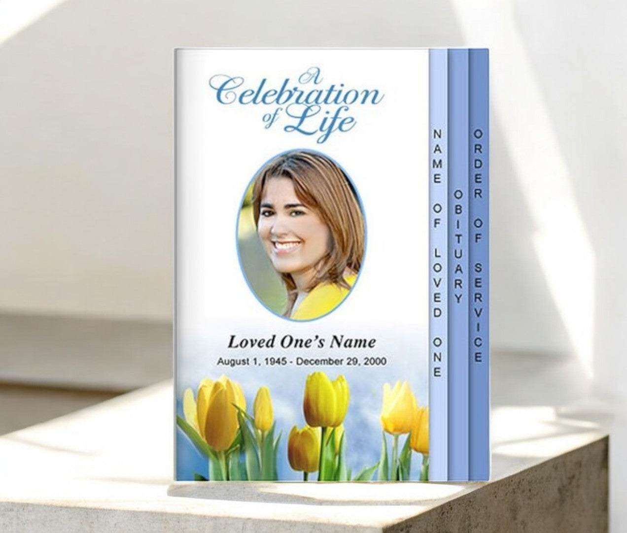 Inspire 8-Sided Funeral Graduated Program Template