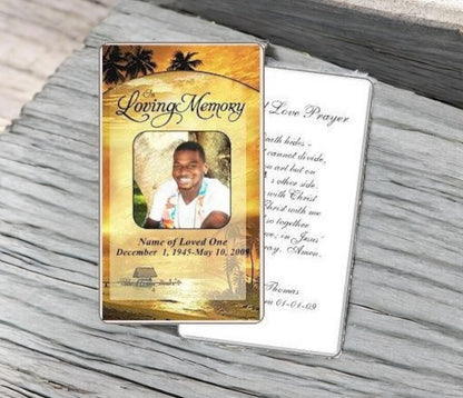 Island Prayer Card Template