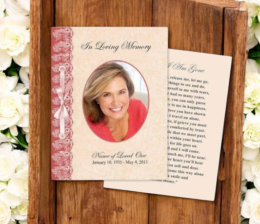 Jasper Small Memorial Card Template