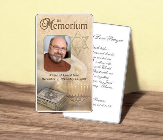 Jewish Prayer Card Template