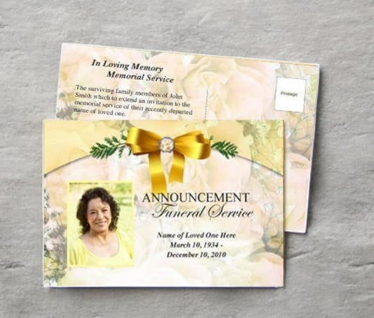 Joyful Funeral Announcement Template