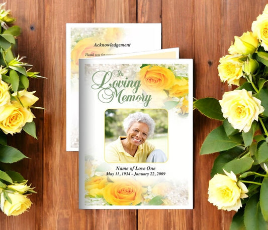 Joyful Small Memorial Card Template