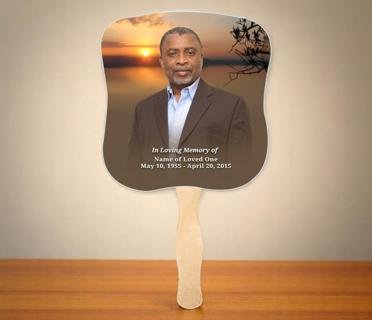 Kenya Memorial Fan With Wooden Handle (Pack of 10)