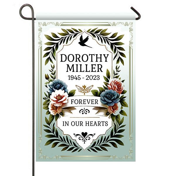 Laurel Memorial Garden Flag or Cemetery Flag - Funeral Program - Site Funeral Programs & Templates