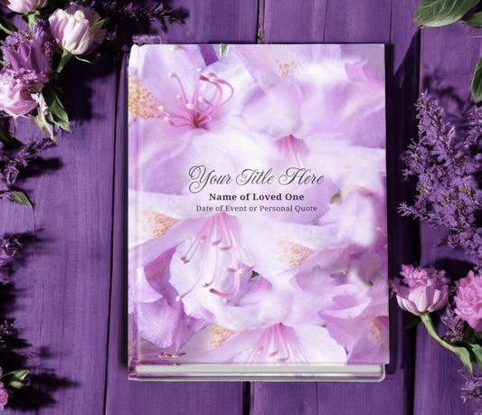 Lavender Memorial Funeral Guest Book