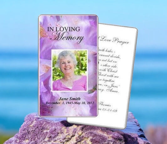 Lavender Prayer Card Template