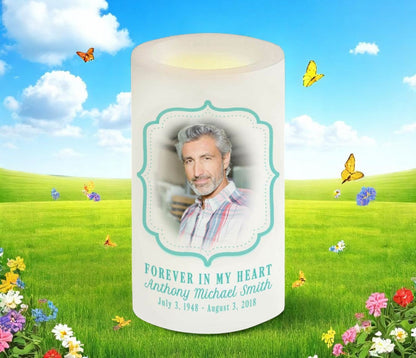 Brandon Personalized Flameless LED Memorial Candle
