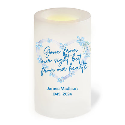 Gone From Sight Personalized Flameless LED Memorial Candle