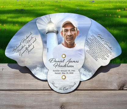 Lighthouse Folding Memorial Fan (Pack of 10)