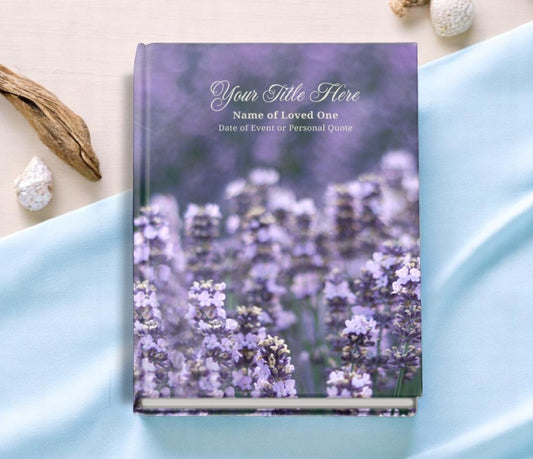 Lilac Funeral Guest Book