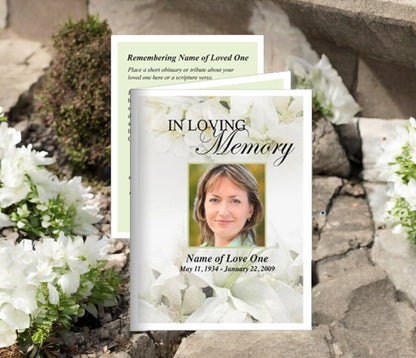 Lily Small Memorial Card Template
