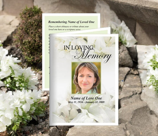 Lily Small Memorial Card Template
