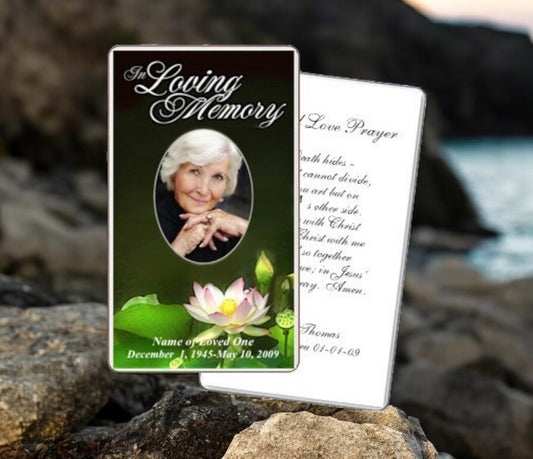 Lotus Prayer Card Template
