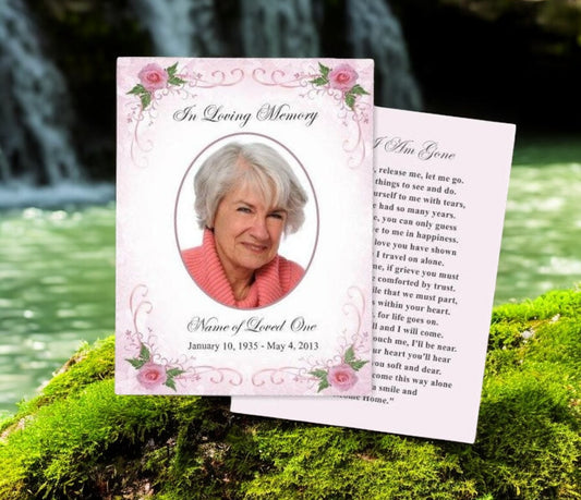 Lovely Small Memorial Card Template