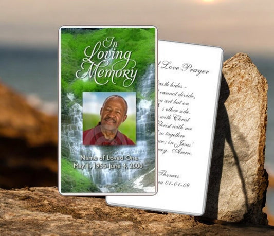 Majestic Prayer Card Template