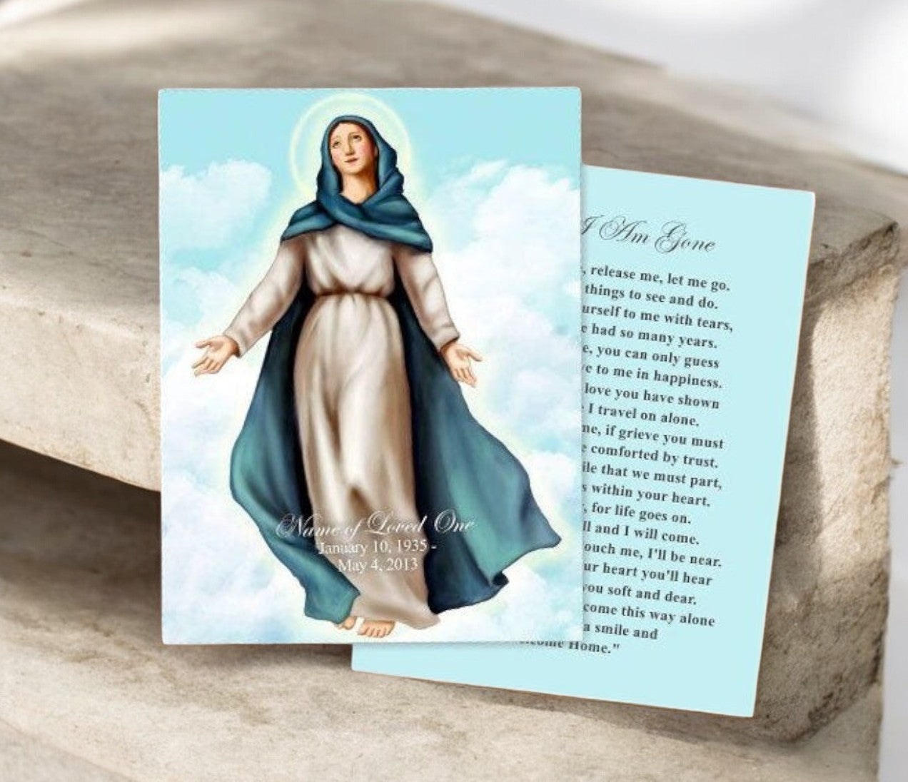 Mary Small Memorial Card Template