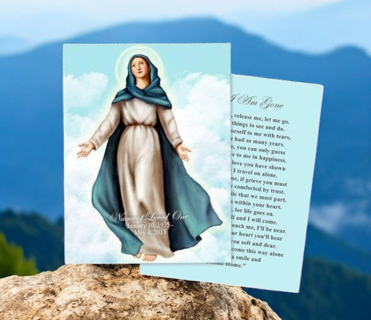 Mary Small Memorial Card Template