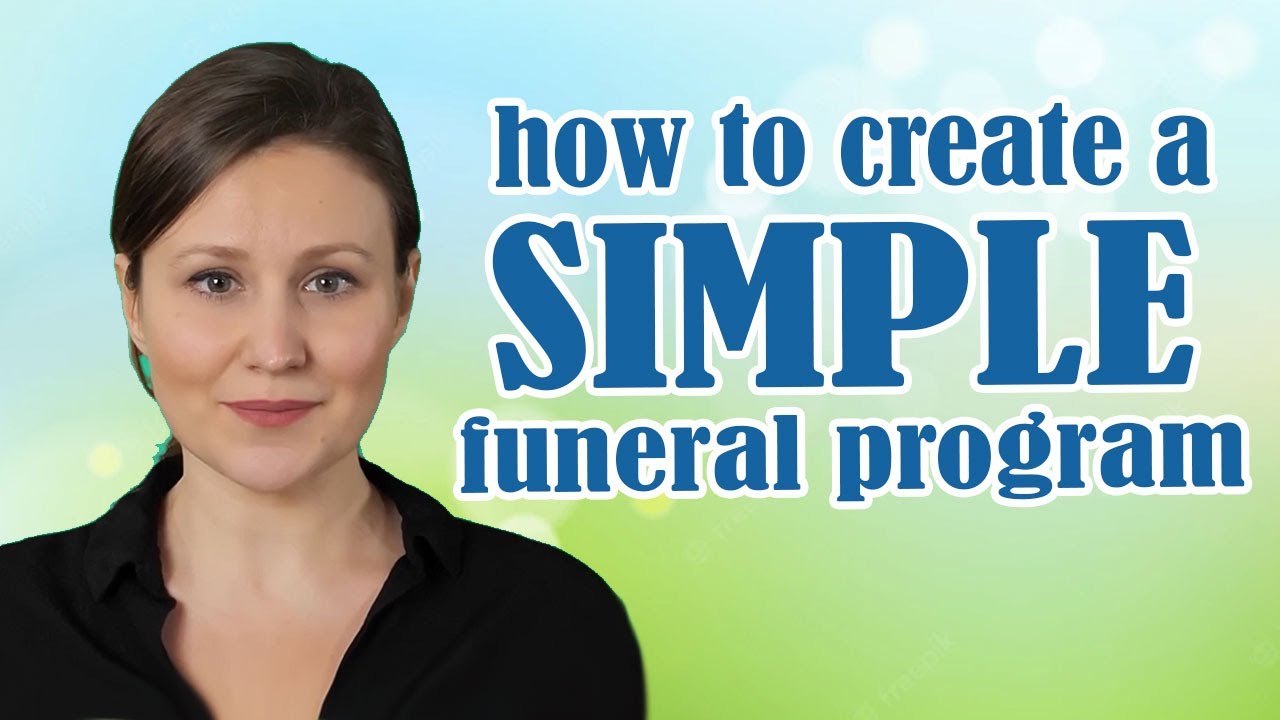 Load video: simple funeral programs