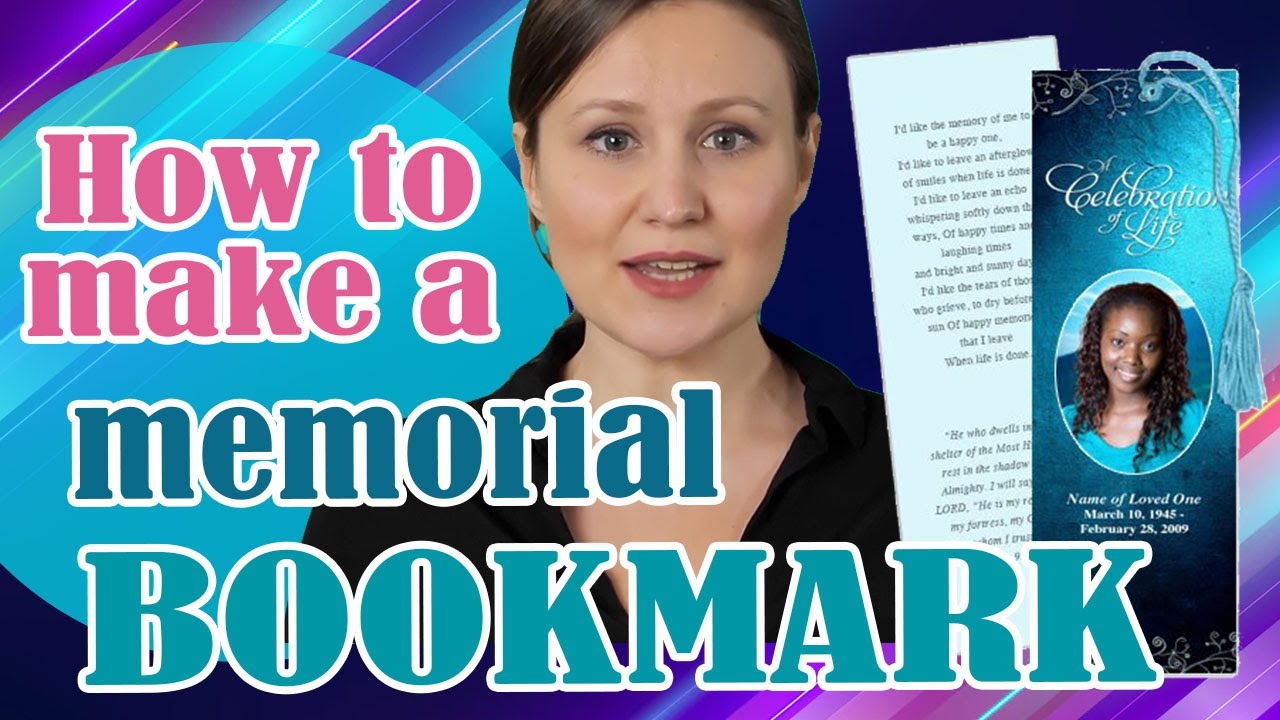 DIY Memorial Bookmarks – Funeral Program-Site Funeral Programs & Templates