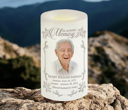 Eureka Personalized Flameless LED Memorial Candle