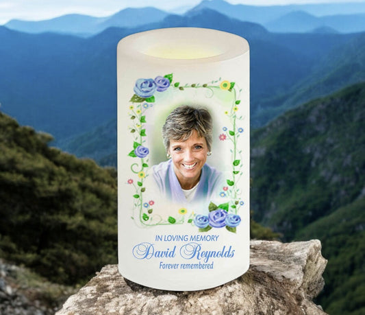 Flourish Personalized Flameless LED Memorial Candle