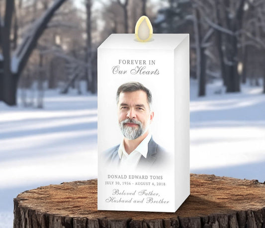 Principle Square Dancing Wick LED Memorial Candle