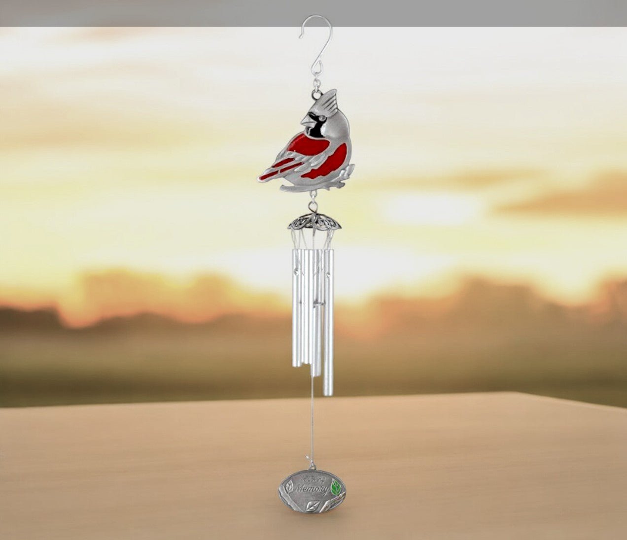 Memorial Wind Chime Pewter Cardinal - Funeral Program - Site Funeral Programs & Templates