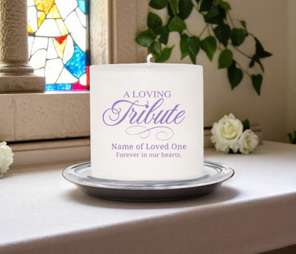 My Tribute Personalized Small Wax Memorial Candle