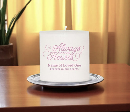 Always Personalized Small Wax Memorial Candle