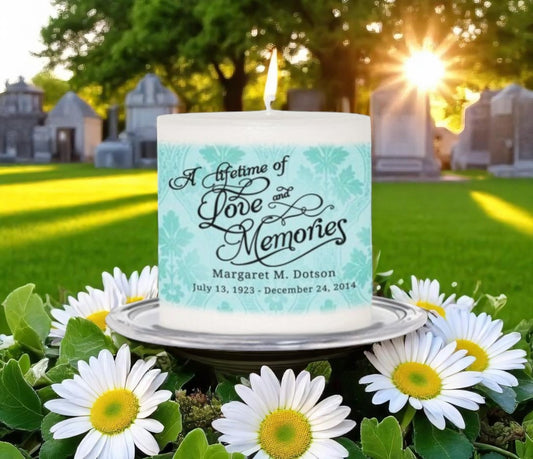 Beth Personalized Small Wax Memorial Candle
