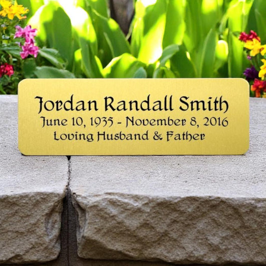 Personalized 1 x 3 Rectangle Flexible Plate