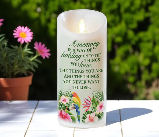 Memory Personalized Dancing Wick LED Memorial Candle
