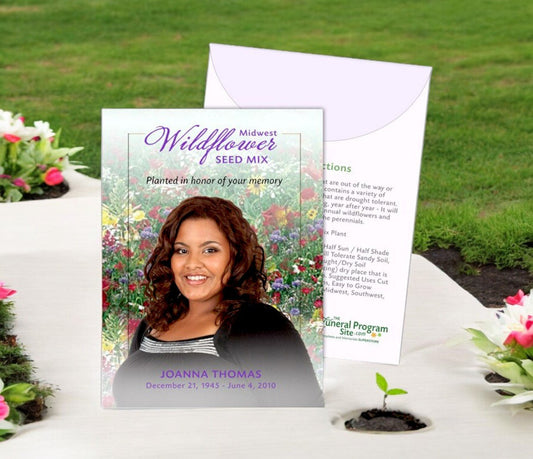 Midwest Custom Wildflower Seed Packet (Pack of 10) - The Funeral Program Site