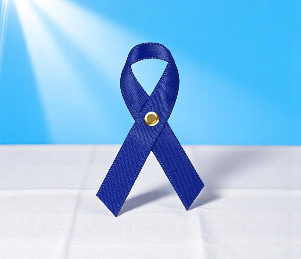 Mini Dark Blue Cancer Ribbon, Awareness Ribbons - Pack of 10 – Funeral ...