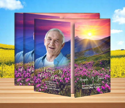Mountain Gatefold Funeral Program Design & Print (Pack of 50)