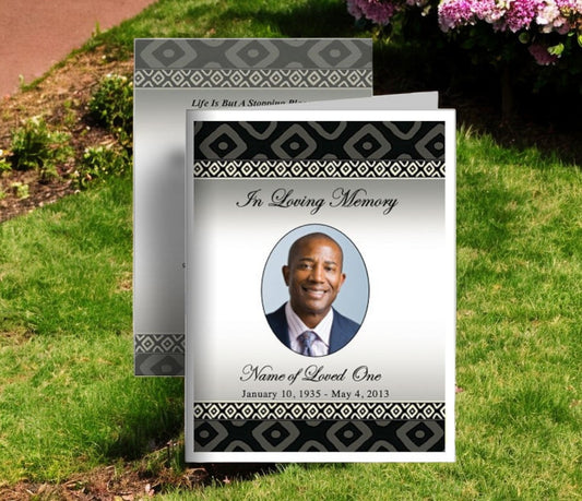 Nigeria Small Memorial Card Template