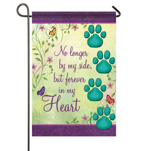No Longer By My Side Garden or Cemetery Flag - Funeral Program - Site Funeral Programs & Templates