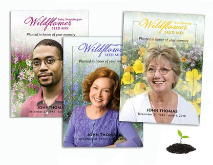 Northeast Custom Wildflower Seed Packet (Pack of 10) - The Funeral Program Site