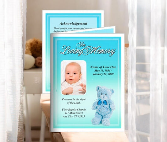 Nursery Small Memorial Card Template