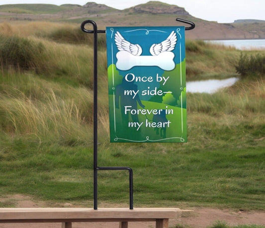 Once By Side Memorial Garden or Cemetery Flag - Funeral Program - Site Funeral Programs & Templates