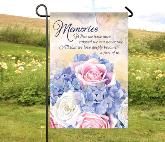 Our Memories Garden or Cemetery Flag - Funeral Program - Site Funeral Programs & Templates