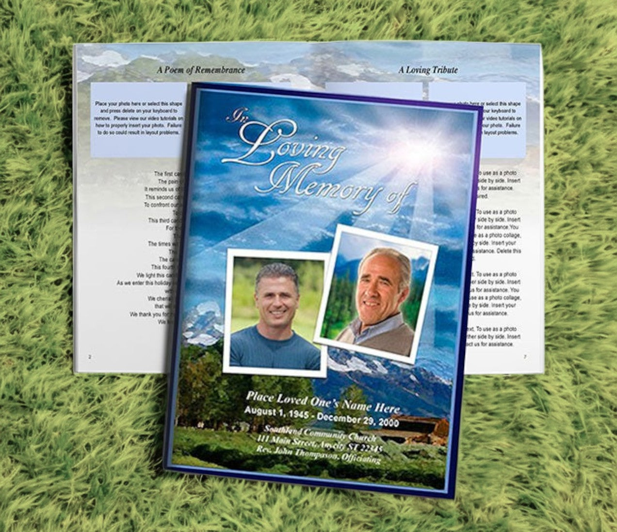 Outdoor Funeral Booklet Template