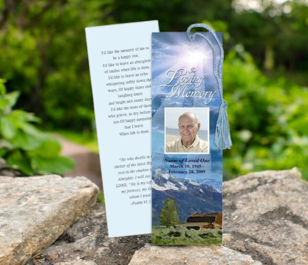 Outdoor Memorial Bookmark Template – Funeral Program-Site Funeral ...